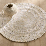 White Beige Jute Braided Round Rugfor Living Room – Market Style handmade by LoomifyHome