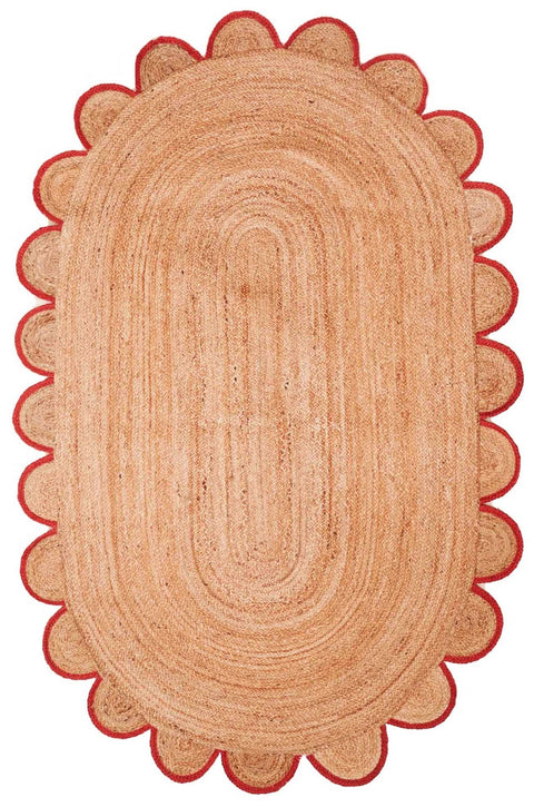 Multicolor Jute Braided Oval Rugfor Living Room – 3 x 5 handmade by LoomifyHome