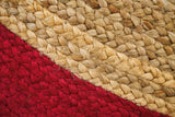 Multicolor Jute Braided Oval Rugfor Living Room – Bohemian handmade by LoomifyHome