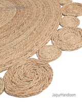 Multicolor Jute Braided Oval Rugfor Living Room – 8x10 handmade by LoomifyHome