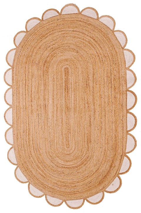 Multicolor Jute Braided Oval Rugfor Living Room – 4 x 6 handmade by LoomifyHome
