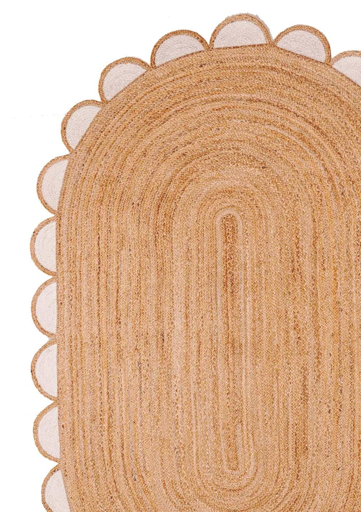 Multicolor Jute Braided Oval Rugfor Living Room – 4 x 6 handmade by LoomifyHome