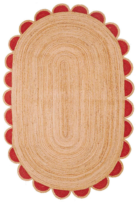 Multicolor Jute Braided Oval Rugfor Living Room – 48 x 72 handmade by LoomifyHome