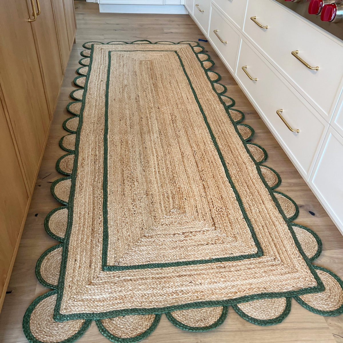 Beige Jute Braided Runner Rugfor Living Room – 48 x 72 handmade by LoomifyHome