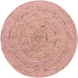 White Beige Jute Braided Round Rugfor Living Room – Table handmade by LoomifyHome