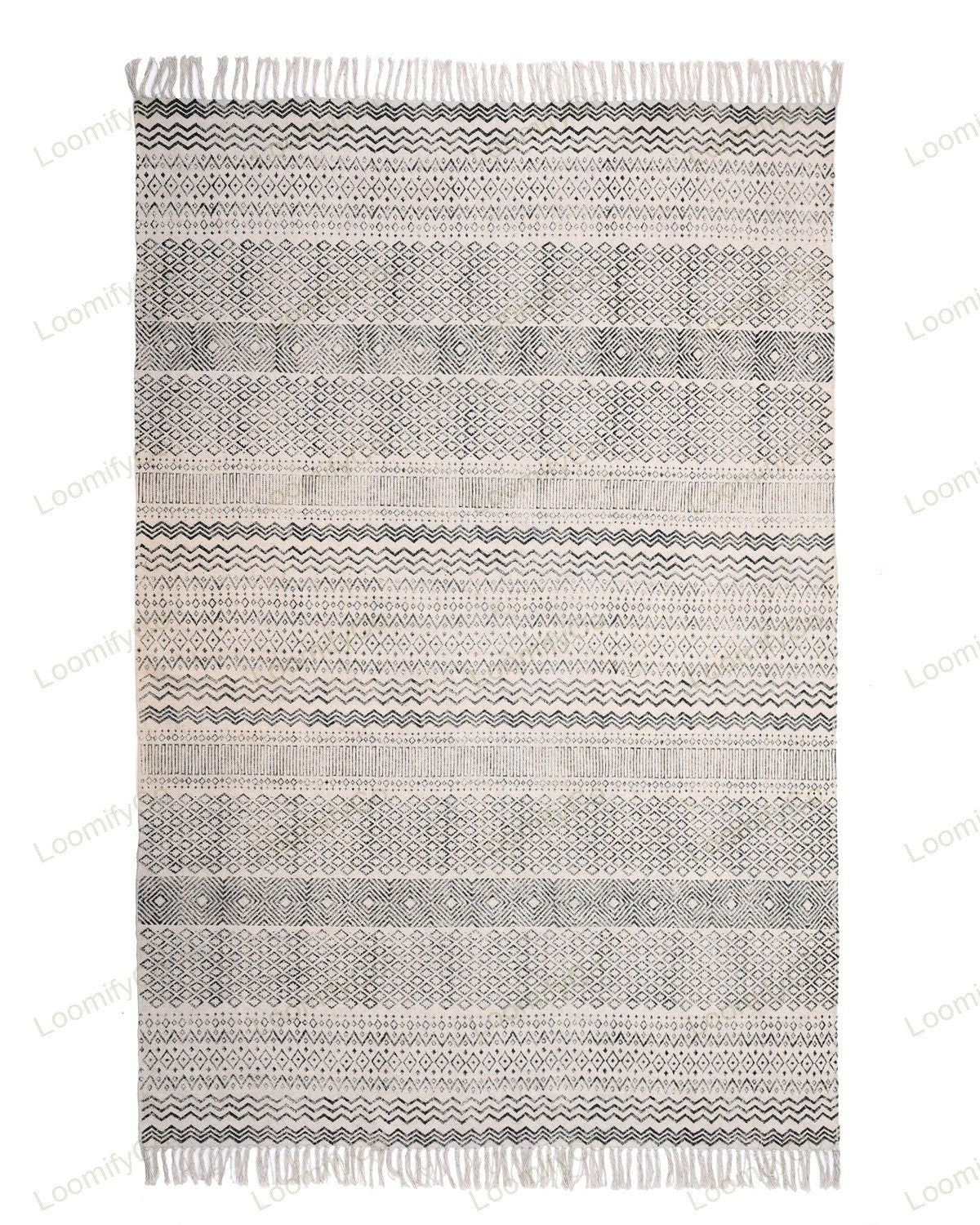 Washable Rugs, Extra Large Rug for Living Room/Bedroom/Dining Room, Washable Cotton Rug, Machine Washable Rug, Woven Kitchen Carpet