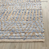 Beige Blue Jute Braided Runner Rugfor Living Room – Extra handmade by LoomifyHome