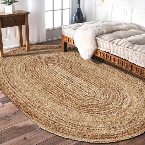 Blue Multicolor Jute Braided Runner Rugfor Living Room handmade by LoomifyHome