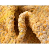 Blue Yellow Jute Braided Oval Rugfor Living Room handmade by LoomifyHome