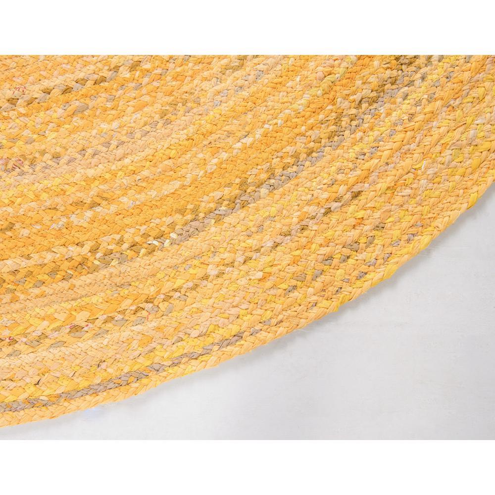 Blue Yellow Jute Braided Oval Rugfor Living Room handmade by LoomifyHome