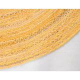 Blue Yellow Jute Braided Oval Rugfor Living Room handmade by LoomifyHome
