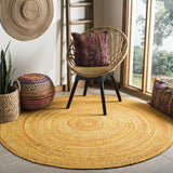 Beige Blue Jute Braided Round Rugfor Living Room – Artisan Style 26 handmade by LoomifyHome
