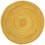 Beige Blue Jute Braided Round Rugfor Living Room – Artisan Style 26 handmade by LoomifyHome