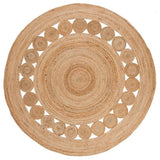 White Beige Jute Braided Round Rugfor Living Room – Carpets handmade by LoomifyHome