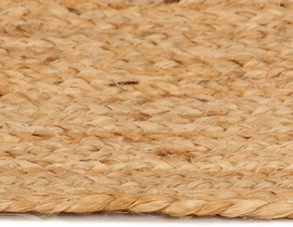 White Beige Jute Braided Round Rugfor Living Room – Carpets handmade by LoomifyHome
