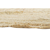 Beige Blue Jute Braided Round Rugfor Living Room – Customize handmade by LoomifyHome