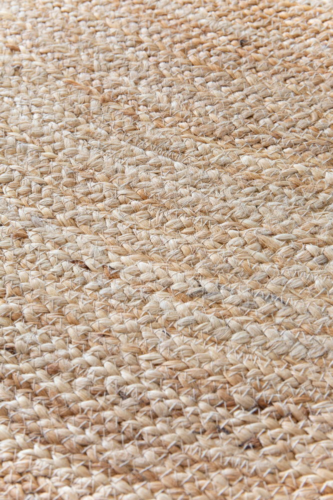 Beige Blue Jute Braided Round Rugfor Living Room – Customize handmade by LoomifyHome