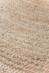 Beige Blue Jute Braided Round Rugfor Living Room – Customize handmade by LoomifyHome