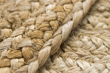 White Beige Jute Braided Round Rugfor Living Room – Circular handmade by LoomifyHome