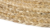 White Beige Jute Braided Round Rugfor Living Room – Circular handmade by LoomifyHome