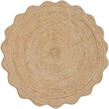 White Beige Jute Braided Round Rugfor Living Room – Everyday Design handmade by LoomifyHome