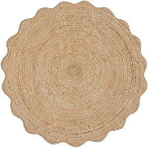 White Beige Jute Braided Round Rugfor Living Room – Everyday Design handmade by LoomifyHome