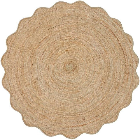 White Beige Jute Braided Round Rugfor Living Room – Everyday Design handmade by LoomifyHome