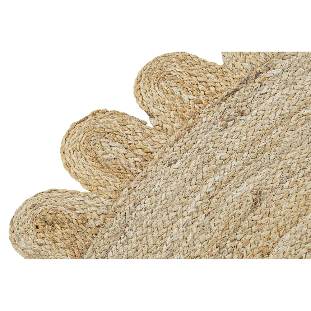 Beige Blue Jute Braided Round Rugfor Living Room – Artisan Style 2 handmade by LoomifyHome