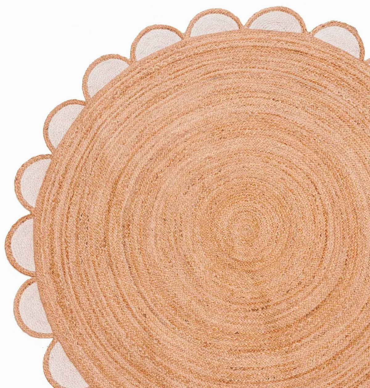 White Beige Jute Braided Doormatfor Living Room – Farmhouse handmade by LoomifyHome