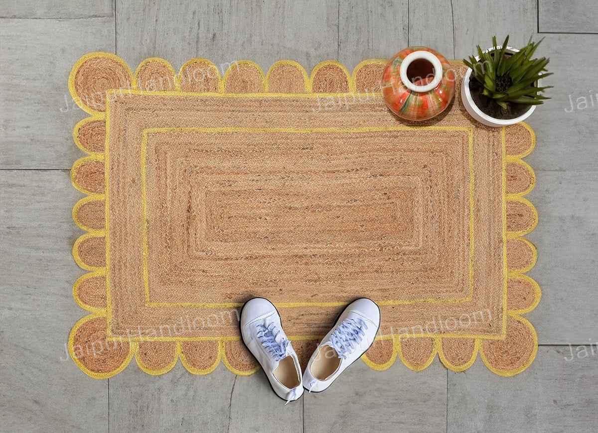 Beige Jute Braided Doormatfor Living Room – 2x3 handmade by LoomifyHome