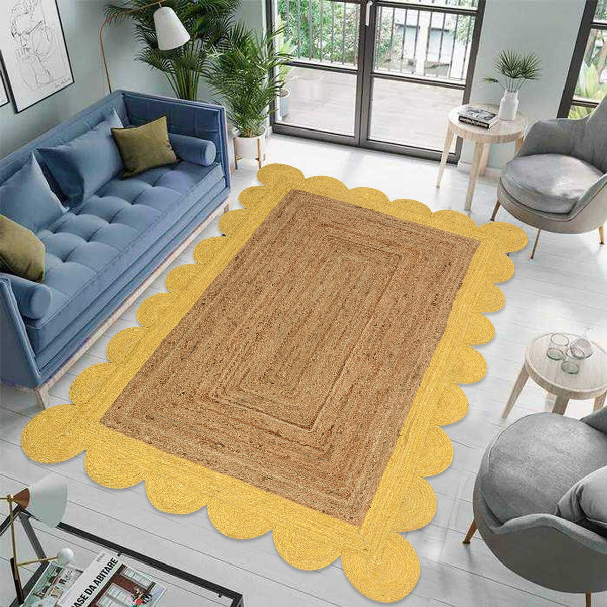 Beige Jute Braided Runner Rugfor Living Room handmade by LoomifyHome
