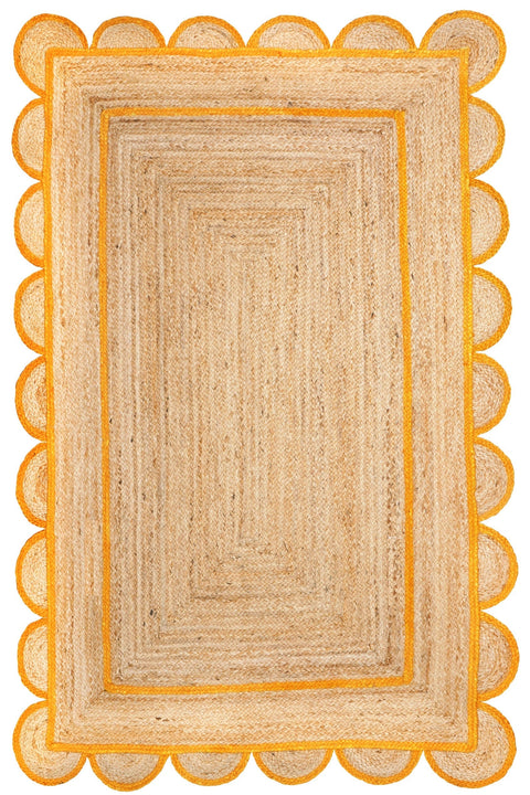 Beige Jute Braided Runner Rugfor Living Room – 5 x 7 handmade by LoomifyHome