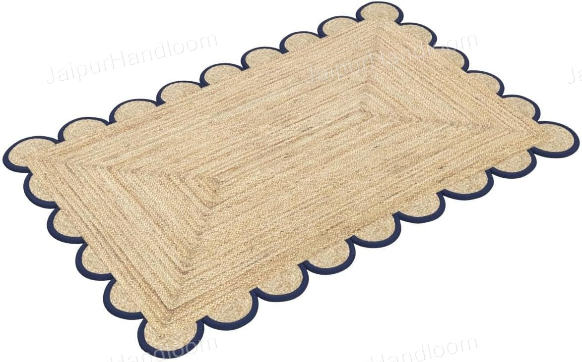 Beige Jute Braided Runner Rugfor Living Room – 5x8 handmade by LoomifyHome