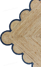 Beige Jute Braided Runner Rugfor Living Room – 5x8 handmade by LoomifyHome