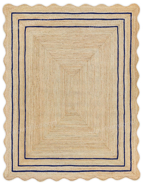 Beige Jute Braided Runner Rugfor Living Room – 5x7 handmade by LoomifyHome