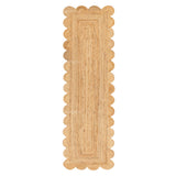 Scalloped Runner Rug, Jute Scallop Rug, Jute Runner Rug, Scalloped Jute Rug, Natural Jute Rug Hallway Runner Rug entry