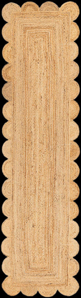 Scalloped Runner Rug, Jute Scallop Rug, Jute Runner Rug, Scalloped Jute Rug, Natural Jute Rug Hallway Runner Rug entry
