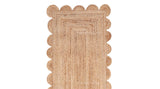 Scalloped Runner Rug, Jute Scallop Rug, Jute Runner Rug, Scalloped Jute Rug, Natural Jute Rug Hallway Runner Rug entry