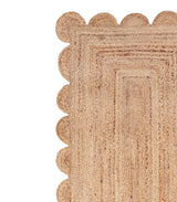Scalloped Runner Rug, Jute Scallop Rug, Jute Runner Rug, Scalloped Jute Rug, Natural Jute Rug Hallway Runner Rug entry