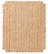 Beige Jute Braided Runner Rugfor Living Room – 72 x 96 handmade by LoomifyHome