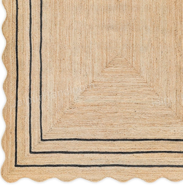 Beige Jute Braided Runner Rugfor Living Room – 84 x 132 handmade by LoomifyHome
