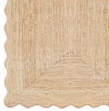 Beige Jute Braided Runner Rugfor Living Room – 84 x 120 handmade by LoomifyHome