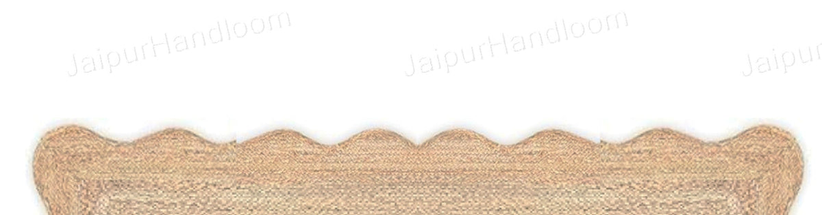 Beige Jute Braided Runner Rugfor Living Room – 84 x 120 handmade by LoomifyHome