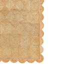 Natural Jute Rug- Scallop Jute Rug, Scalloped Jute Rug Jute Scallop Rug Square Jute Rug Scalloped Border Rug Handbraided Rug