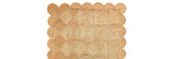 Natural Jute Rug- Scallop Jute Rug, Scalloped Jute Rug Jute Scallop Rug Square Jute Rug Scalloped Border Rug Handbraided Rug
