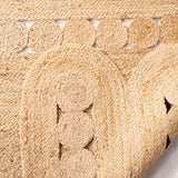 Beige Blue Jute Braided Runner Rugfor Living Room – 24 x 36 handmade by LoomifyHome