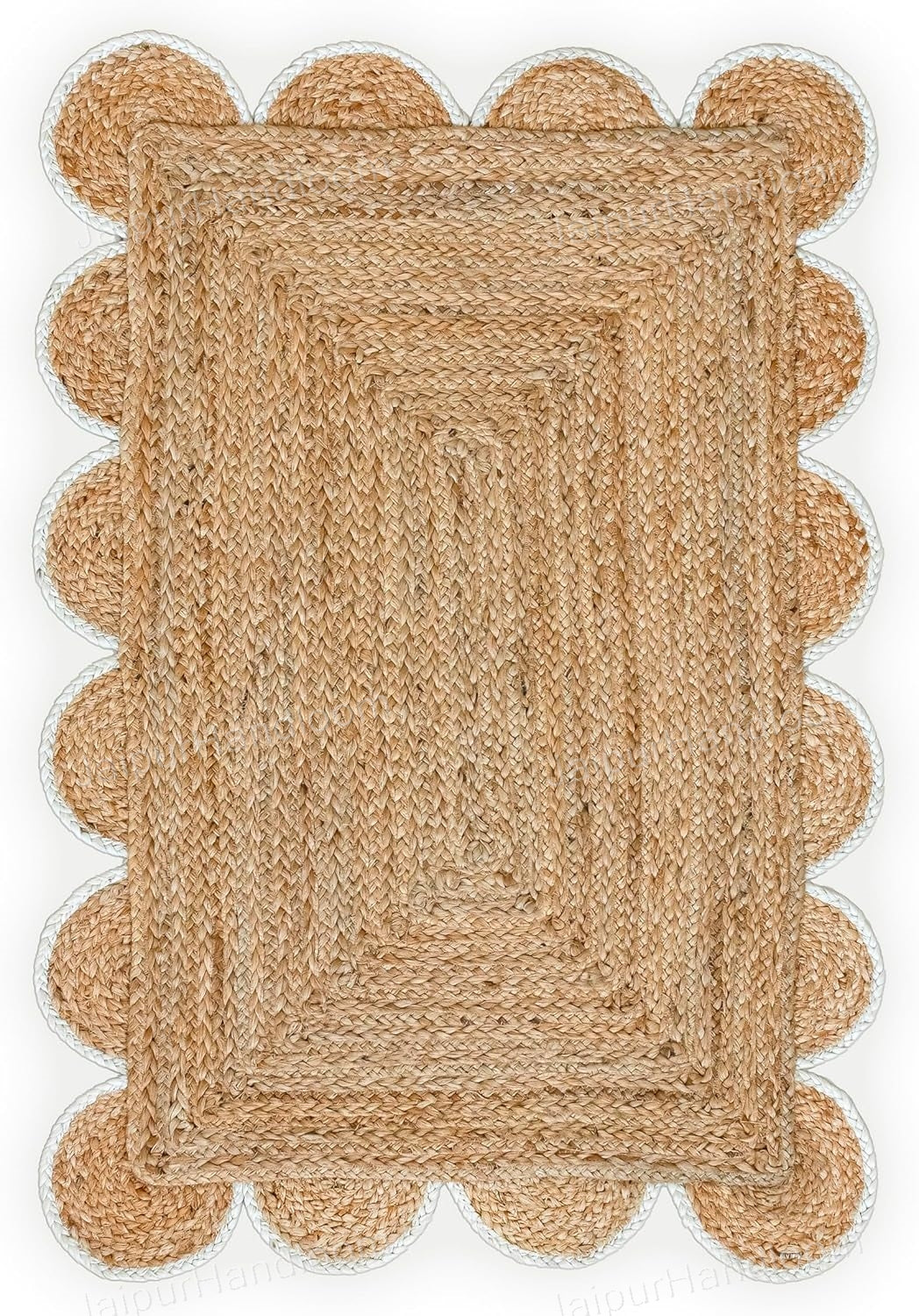 Beige Jute Braided Doormatfor Living Room – 12x15 handmade by LoomifyHome