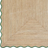 Beige Jute Braided Scalloped Rugfor Living Room – 48 x 60 handmade by LoomifyHome