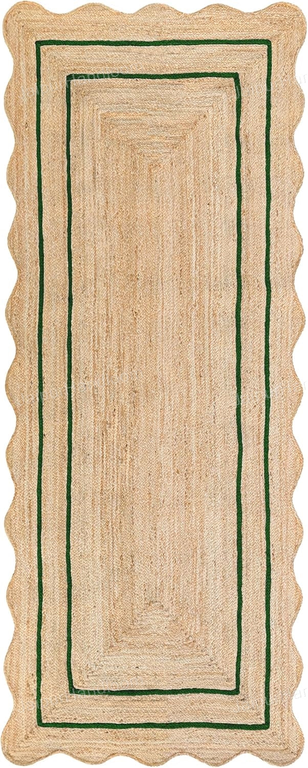Beige Jute Braided Runner Rugfor Living Room – 2x10 handmade by LoomifyHome