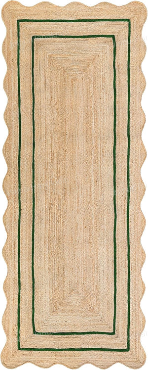 Beige Jute Braided Runner Rugfor Living Room – 2x10 handmade by LoomifyHome